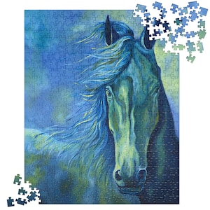 Stallion Jigsaw puzzle with Original Art By Althia Prinsloo