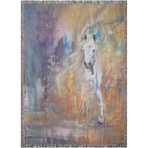 Wild Horse Woven Blankets with Original Art by Althia Prinsloo