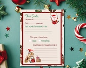Letter Template Printable for Santa Claus |Printable Santa Letter Template | Creative Gift for Children| Unique Kids Gift| Printable