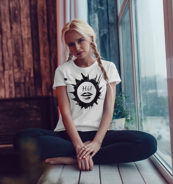 Hi! Cool T-Shirt for Women, Sassy Shirt Women, Funny Womens Shirt, Stylish T-Shirt for Women, Fashion Women