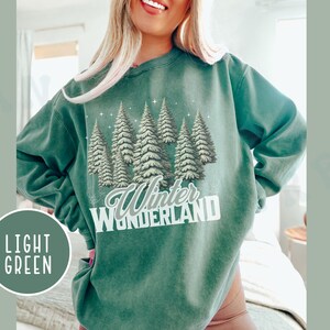 Winter Wonderland Sweatshirt Comfort Colors Vintage Christmas Top Cozy Season Festive Xmas Lover Gift Top Holiday Spirit Shirt Warm Weather