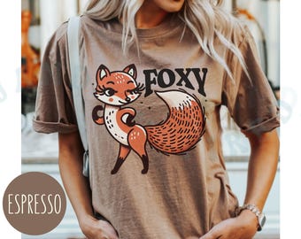 Foxy Fox Lover Regalo T-shirt Comfort Colori Donna Animale Cartoon Top Casual Affascinante Cute Wildlife Camicia Femminile Woodland Espressiva Tee