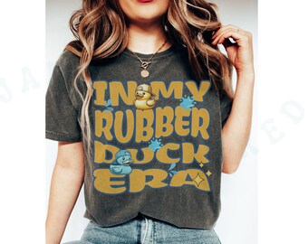 Rubber Duck Era T-shirt Comfort Colors Duck Lover Gift Top Whimsical Retro Statement Casual Wear Self Expression Animal Motif Positive Tee