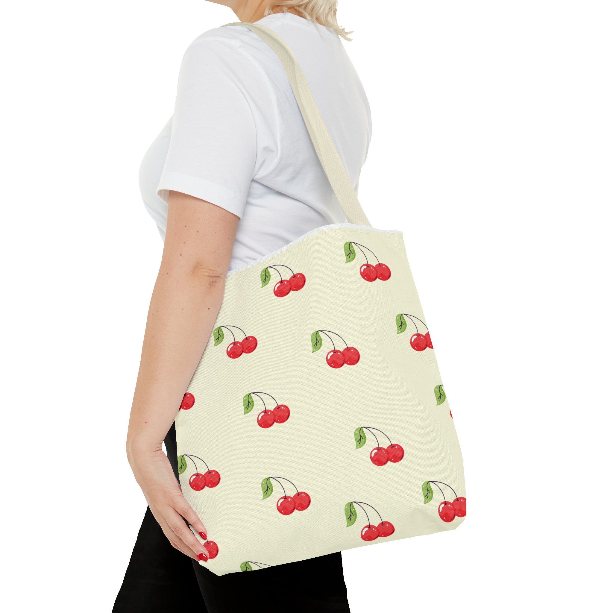 Retro Cherry Tote Bag Gift for Her Cherry Lover Patterned