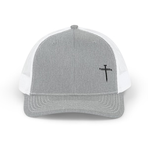 Richardson 112 Embroidered Christian Hat 3 Nail Graphic Minimalist Jesus Faith Trucker Cap Men&#39;s Dad Worship Religious Cross Accessory Gift
