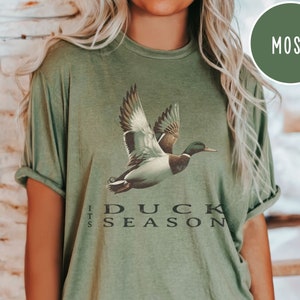 Duck Season Hunting Tshirt Unisex Comfort Colors Outdoor Nature Inspired Shirt Vintage Casual Hunting Gear Tee Adventure Wildlife Rustic Top