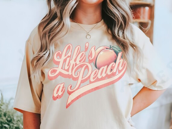 Life's A Peach T-shirt Retro Vintage Comfort Colors Top