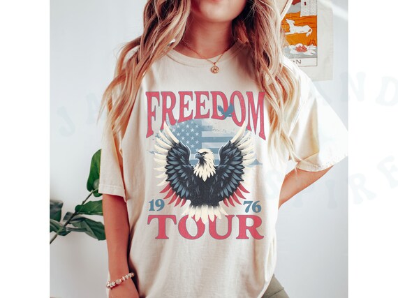 Freedom Tour Vintage 1976 T-shirt Unisex Comfort Colors USA