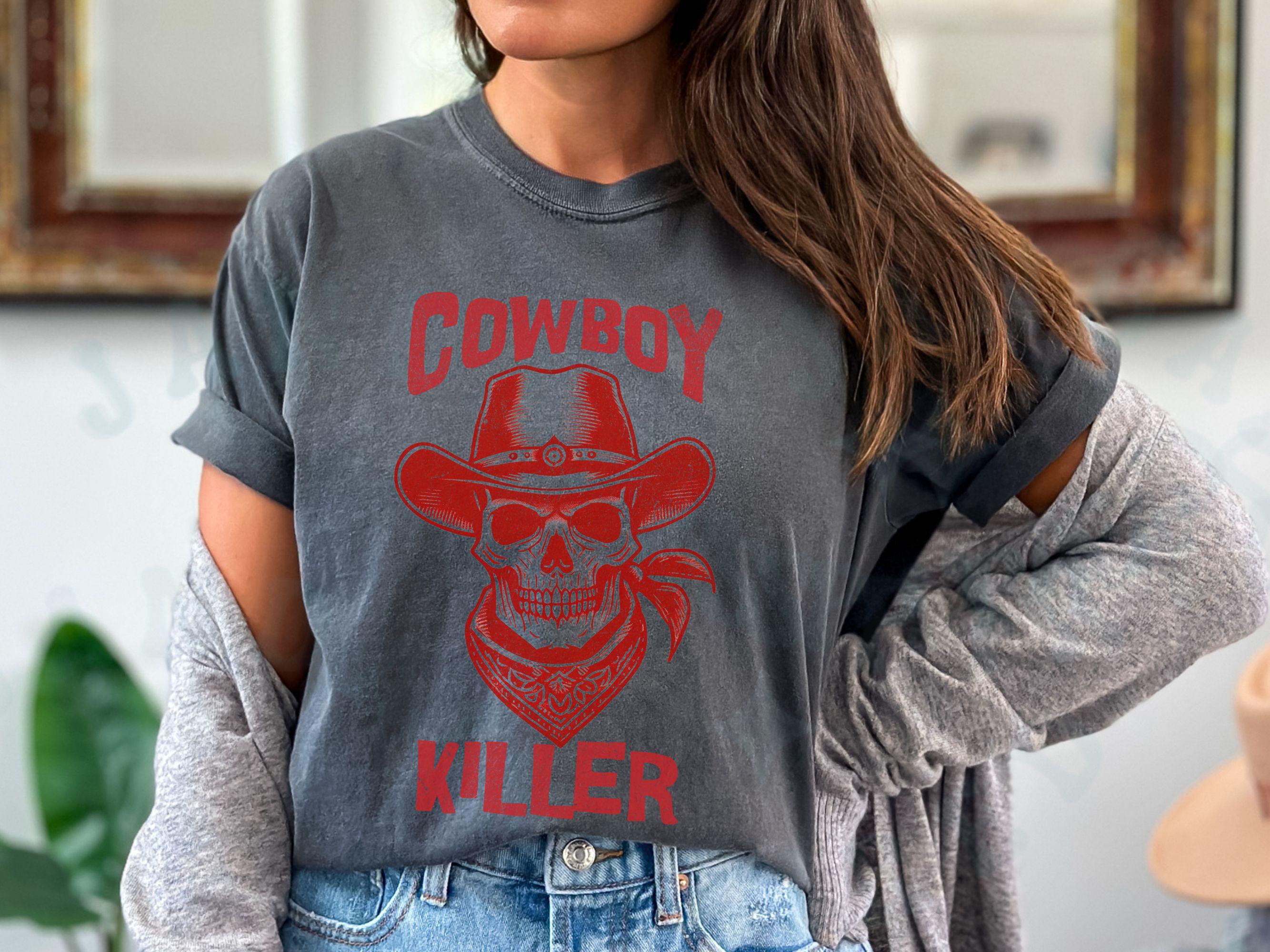 Cowboy Killer Western T-shirt Women's Edgy Rebel Urban Cowboy Killer Western T-shirt Women's Edgy Rebel Urban