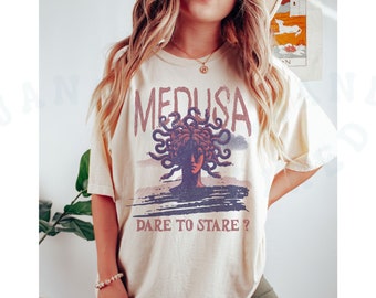 Greek Mythology Medusa T-shirt Fantasy Ancient Gothic Fashion Tee Unisex Comfort Colors Gift For Myth Lovers Cultural Heritage Gorgon Shirt