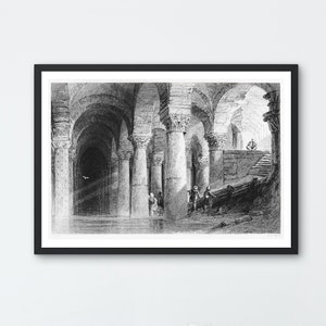 Architectural Art Print - Antique Vintage Wall Art - Rustic Farmhouse Decor Sketch Printable