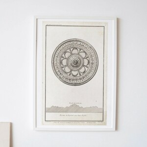 Architectural Art Print - Antique Vintage Wall Art - Rustic Farmhouse Decor Sketch Printable