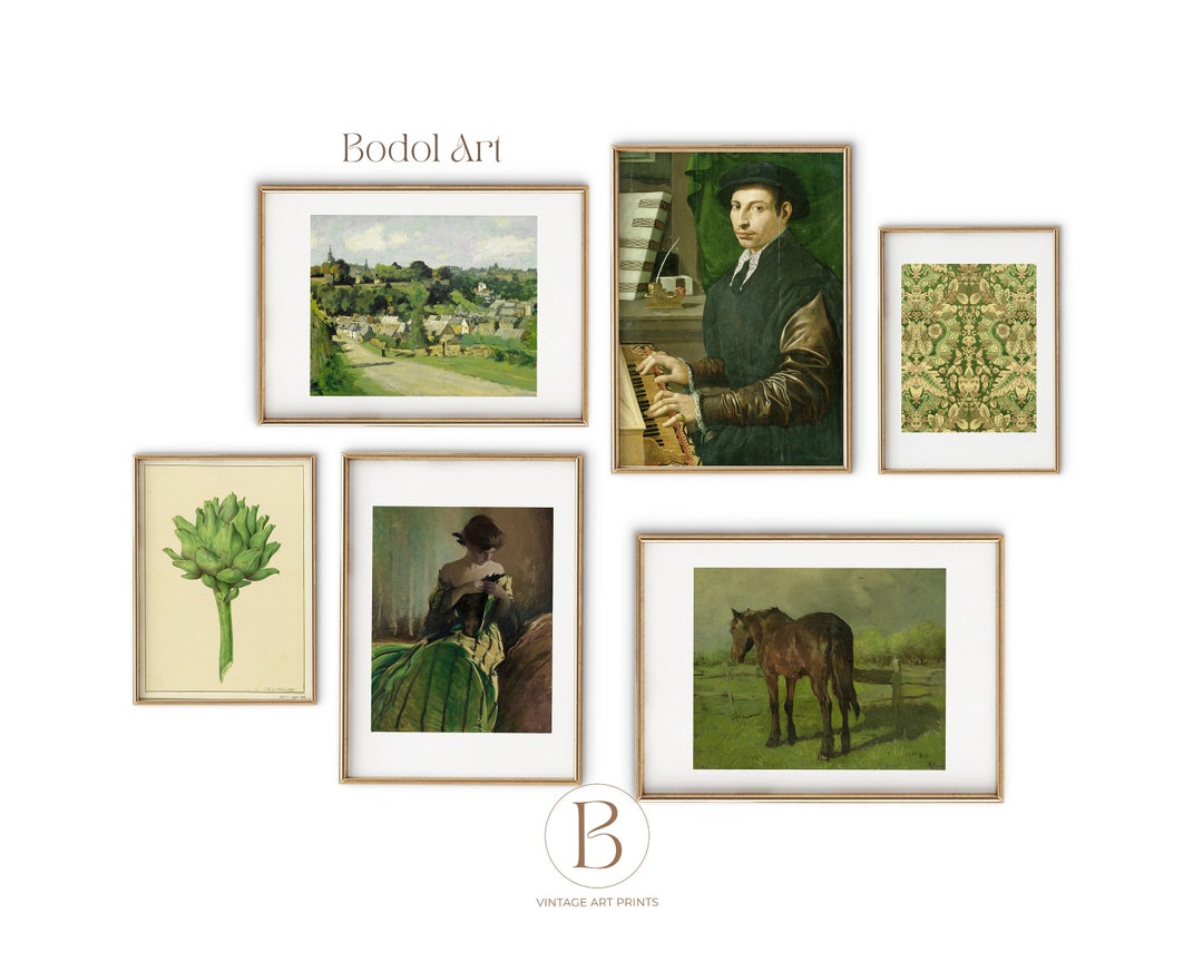 Printable Vintage Gallery Wall Art Set of 6 | Farmhouse Gallery Wall ...
