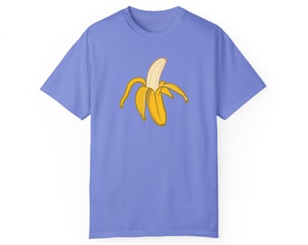 T-shirt graphique banane : couleurs confortables, coupe décontractée