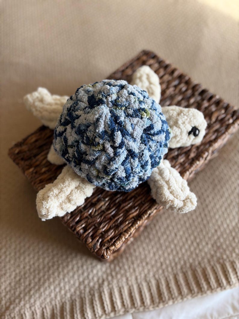 Knitted Turtle Shell Pattern Chunky Knit Baby Sea Turtle Pattern | Hand Knit Plush Stuffed Animal ...