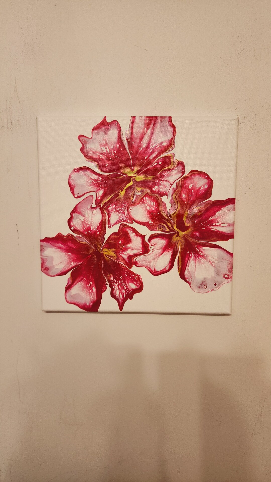 Abstract Acrylic Pour Painting on Original Canvas. Fluid Art. Dutch Pour. Wall Art. Canvas 1010