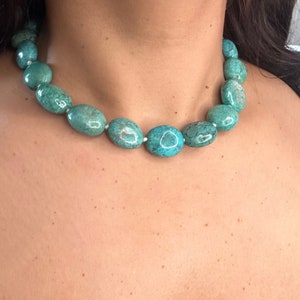 Vasavi Turquoise Necklace, Chunky Turquoise Necklace