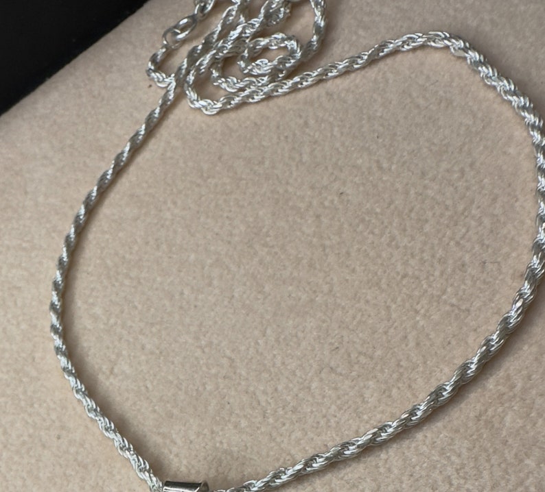 Sterling Silver Rope Chain - Etsy