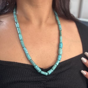 Mantrini Turquoise Necklace, Chunky Turquoise Necklace