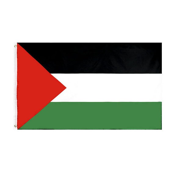 Drapeau Palestine Palestine 150 x 90 cm - Grand drapeau en polyester  Freedom Gaza Festival : : Jardin