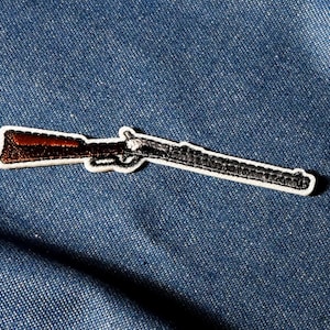 Schrotflinte Winchester Wild West Aufnäher zum Aufbügeln (8 x 2 cm)