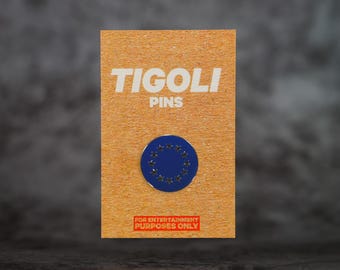 European Union EU Round Pin