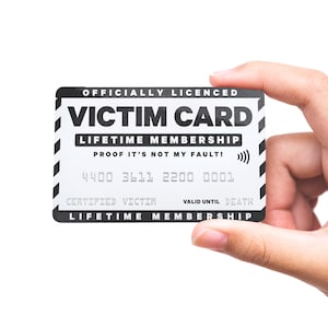 La carte de membre victime