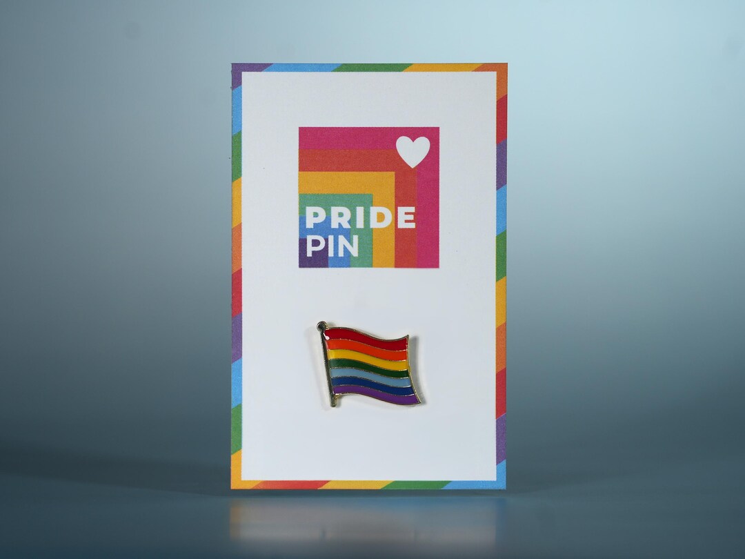 Rainbow Pride Flag Pin Badge - Etsy