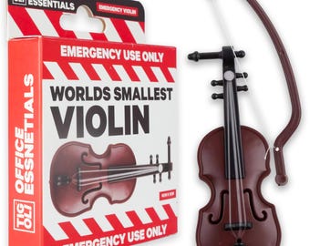 Worlds Smallest Emergency Violin! - Office Essentials Moaners Gift Birthday Christmas Secret Santa Joke