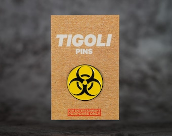Biohazard Symbol Pin Badge