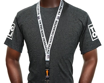 I’m The Main Character Lanyard – Movie Star Detachable Keychain Strap with Metal Clip | Film-Themed Gift for Students, Creatives
