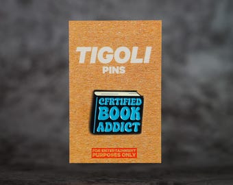 Certified Book Addict Pin Badge