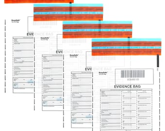 4 Police Evidence Bags: CSI Crime Scene Prop, Novelty Gag
