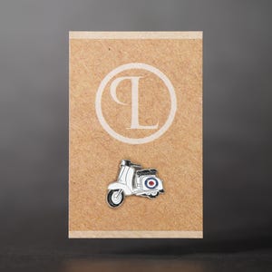 Moped Scooter Pin Badge