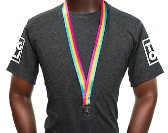 Pansexual Pride Lanyard – Pink, Yellow  Blue Flag Design LGBTQ+ Identity, Pride & Equality Accessory
