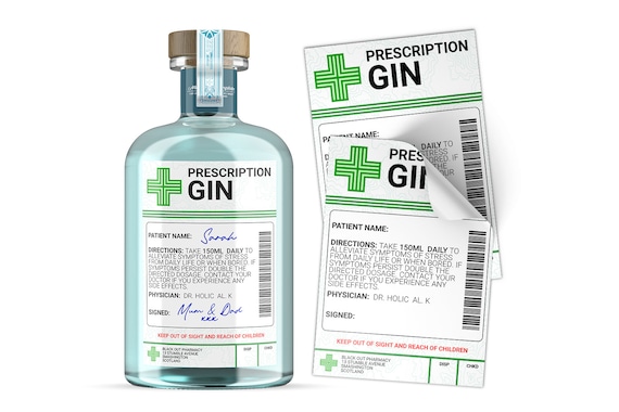 Pegatinas para botellas de ginebra - España Pegatinas para botellas de ginebra - España