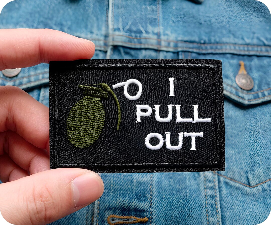 I Pull Out, Grenade Funny Black Iron on Patch (7.8 X 5cm) - Etsy UK