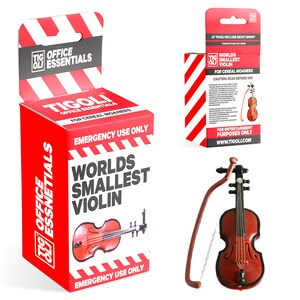 Worlds Smallest Emergency Violin! - Office Essentials Moaners Gift Birthday Christmas Secret Santa Joke