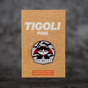 Meowcula Cat Pin Badge