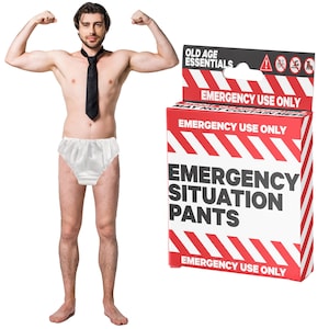 Emergency Situation Pants! - Old Age Retirement Gift Birthday Christmas Secret Santa Joke