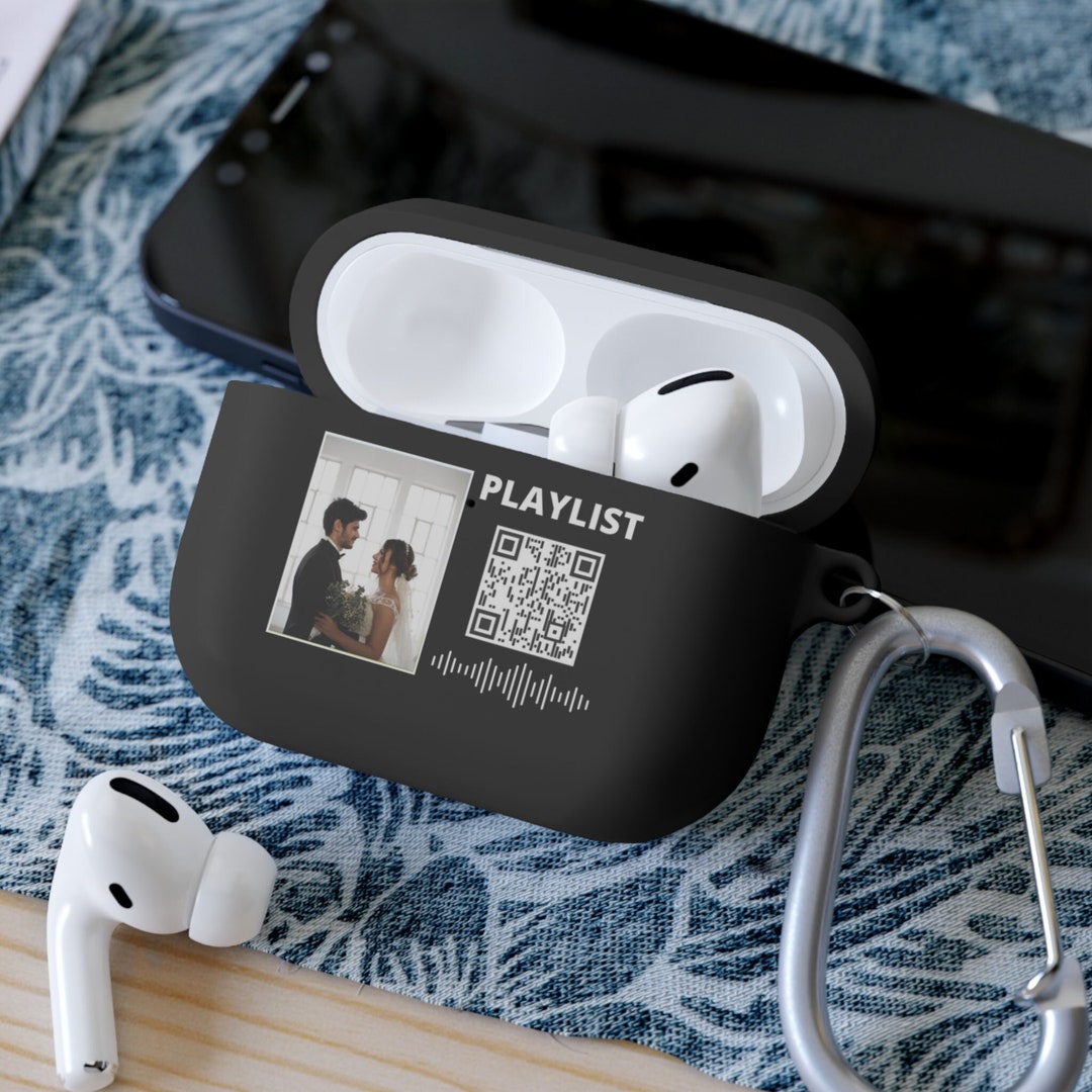 CUSTOM AirPod 12 Pro Cases With Photo and QR Code Playlist Etsy