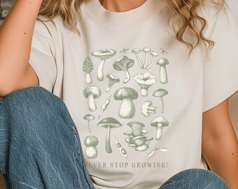 Aesthetic Mushroom Shirt, Magic Mushroom Shirt, Botanical Shirt, Mushroom Shirt, Cottagecore Shirt, Nature Lover Mushroom Tee, Fungus Shirt