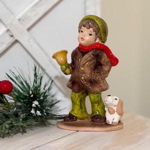 Vintage Enesco 5&quot; Boy with Dog Figurine