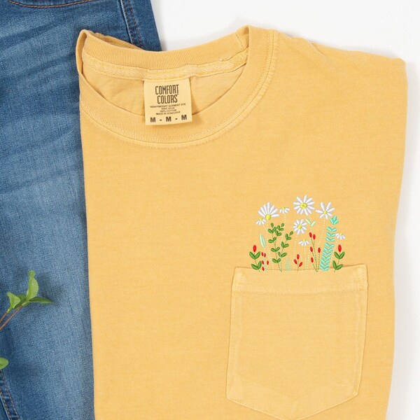 Floral Embroidery Tee main image 1