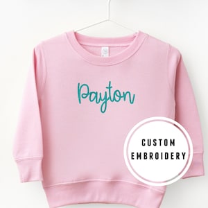 Kids Custom Sweatshirt, Kids Embroidered Sweatshirt, Embroidered Crewneck Sweatshirt, Personalized Toddler Shirt, Kids custom tee