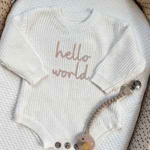 Custom Coming Home Outfit, Name Newborn Outfit, Embroidered Baby Outfit, Hospital Home Outfit, Neutral Custom Baby Outfit, Name Baby Romper