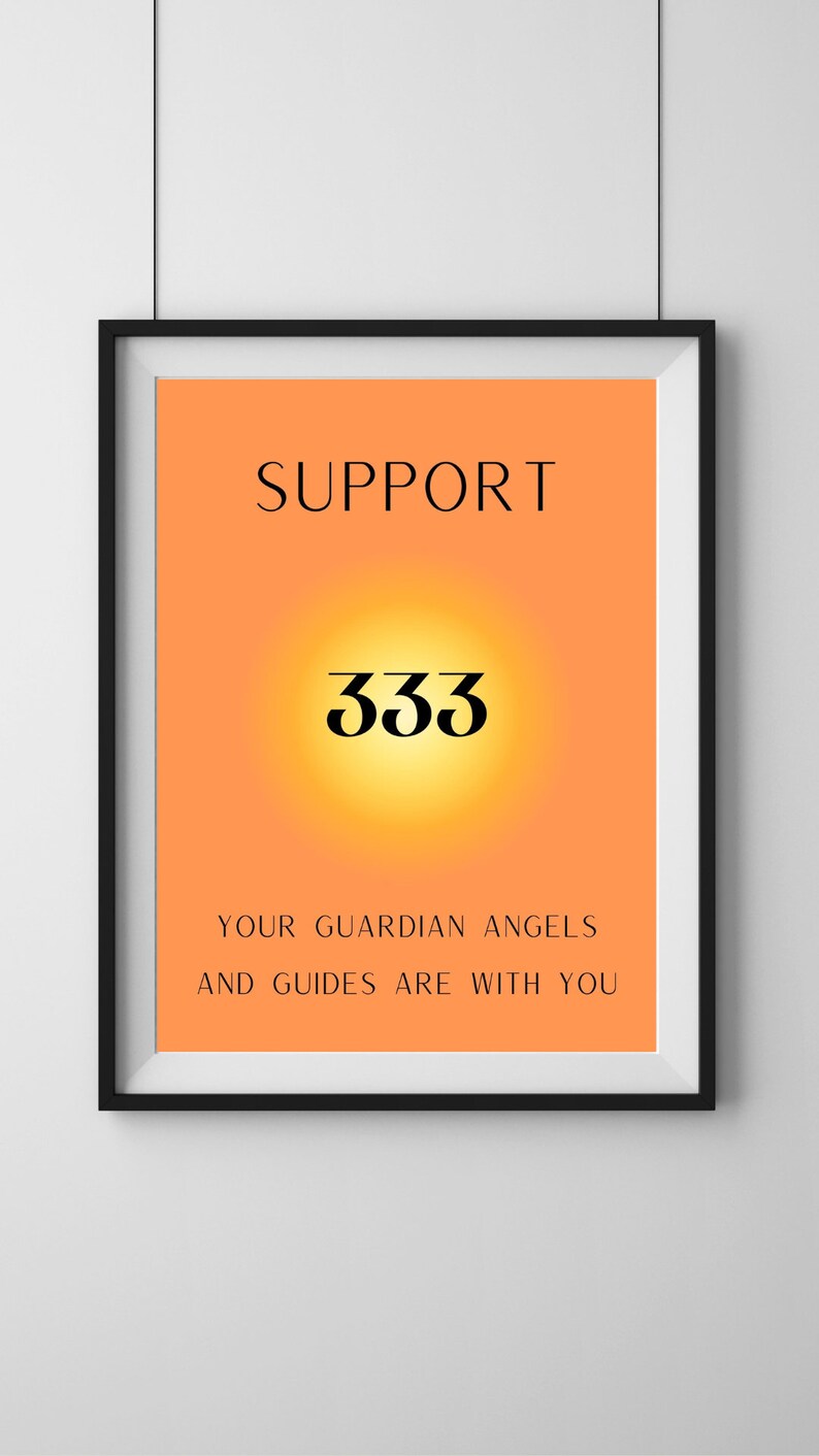333 Support Wall Art, Angel Number Decor, Spiritual Self-love Poster ...