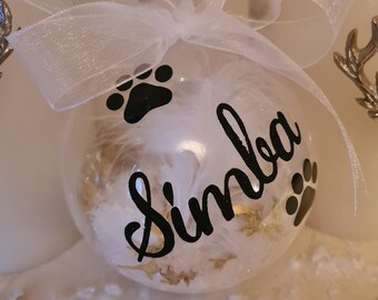 Personalised Pet Memory Christmas Bauble