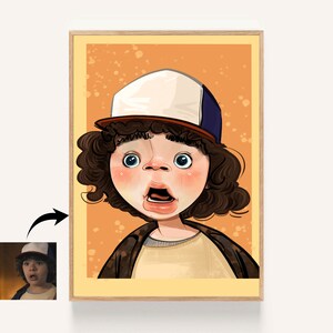 Zabawny portret z kreskówki dla dzieci, portret dziecka, prezent urodzinowy dla przyjaciela, niestandardowy portret cyfrowy, prezent walentynkowy, prezent miłosny, upominki na imprezę, prezenty