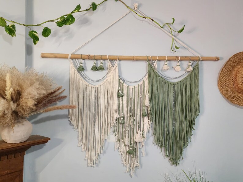 Large Macrame Headboard Wall Hanging Wall Art Etsy